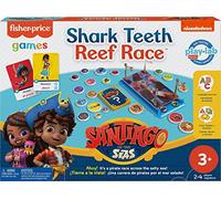 Mattel Games Fisher-Price Nickelodeon Jeu pour enfants inspiré par Santiago des mers et des dents de requin avec mots anglais et espagnols, 2 à 4 joueurs