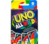 Mattel Games HHL33 - UNO All Wild jeu de cartes avec 112 cartes, jeu de voyage, jeu pour enfants, jeu familial et jeu de société, dès 7 ans