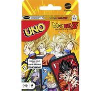 Mattel Games Jeu de Cartes de Nuit familiale UNO Dragon Ball Z avec graphismes sur Le thème de la série télévisée et règles spéciales pour 2 à 10 Joueurs