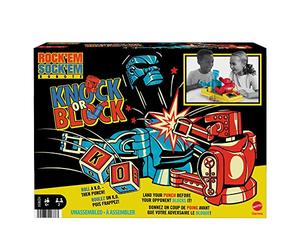 Mattel Games Jeu De Société Et d'action Rock 'Em Sock 'Em Robots, Jeu De Combat De Boxe Entre Robots, 2 Joueurs, Jouet Enfant, Dès 6 Ans, HDN94