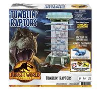Mattel Games Jurassic World Jeu SOS Raptors « Jurassic World : Le Monde Dâ€™après » avec Une Tour Inspirée du Film, des Tiges Et des Vélociraptors, Jeu Dâ€™adresse Dès 5 Ans, GWP20