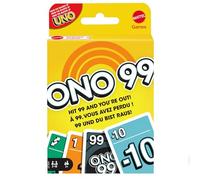 Mattel Games ONO 99 Jeu de cartes pour toute la famille, jeu de calcul, de 2 à 10 joueurs -individuellement ou par équipes, Jouet Enfant, Dès 7 ans, HHL37
