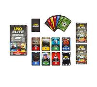 Mattel Games Pack de 2 Coffrets boosters UNO Élite Formule 1 Édition Standard 2025 avec 60 Cartes Action Élite, JLV45