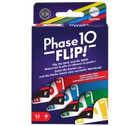Mattel Games Phase 10 Flip Card Game Jeu de cartes familial avec cartes recto verso Comprend des phases sp ciales bas es sur les couleurs pour 2