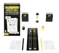 Mattel Jeu d'ambiance Pictionary Adults Only - Version sans filtre, ardoises, feutres et sablier