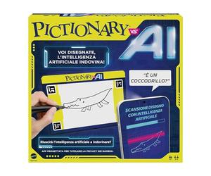 Mattel Games Pictionary Vs. AI - La Version de Pictionary avec l'intelligence Artificielle, Les Joueurs dessinent et l'IA Devine, soirées de Jeux pour Tous Les âges, Version Italienne, 8+ Ans, HYH79