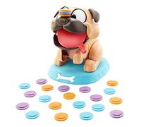 Mattel Games Puglicious, Jeu de société consistant à empiler des friandises sur Le Nez d’Un Chien, pour Enfants à partir de 5 Ans, GND65