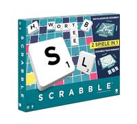 Mattel Games Scrabble 2 in 1, Version: Allemande, HWD45 | Deux modes de jeu : classique et ensemble, 56 cartes cibles pour apprendre les bases du Scrabble, à partir de 8 ans, HWD45