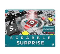 Mattel Games Scrabble Jeu De Lettres Familial avec Tuiles Pièges, Jeu De Société, Tuiles Déclic, Présentoirs Et Sacs pour Les Tuiles, Dès 10 Ans, HLM16