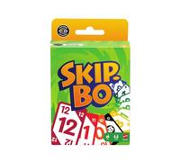 Mattel Jeu de cartes Skip-Bo - 2-6 joueurs, 7+ ans, 168 cartes, accessible aux daltoniens