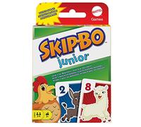 Mattel - Jeu de cartes Skip-Bo Junior, 2 niveaux de jeu, 2 à 4 joueurs, dès 5 ans, HHB37