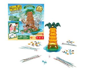 Mattel Games Tumblin' Monkeys Jeu pour enfants, arbre à bascule, 5+ | Ne laissez pas tomber les animaux de l’arbre instable, jeu rapide pour soirées et familles, 2-4 joueurs, HTW65