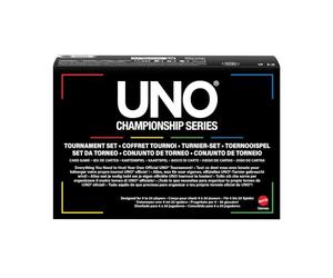 Mattel Games UNO Championship Series Set de tournoi | Comprend jeu, tableaux de score, marqueurs et trophée pour 6-20 joueurs, dès 7 ans, JMY23