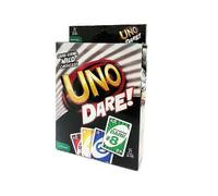 Mattel Games UNO Dare Card Game for Family Night Featuring Challenging and Silly Dares from 3 Different Categories