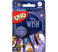 Mattel Games UNO Disney Jeu de cartes de vœux pour enfants, soirée en famille et adultes avec personnages du film et règle spéciale, 2 à 10 joueurs