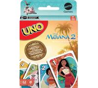 Mattel Games Uno Disney Moana 2 Jeu de cartes pour enfants, adultes et famille avec jeu de cartes et règle spéciale inspirée du film