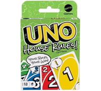 Mattel Games UNO House Rules Jeu de cartes pour les soirées en famille, les soirées jeux, les voyages, le camping et les fêtes, HRL31