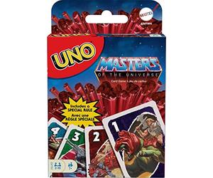 Mattel Games Uno Les Maîtres De L’Univers, Jeu De Société, Jeu de Cartes, Édition Spéciale Pouvoir du Crâne Ancestral, 112 Cartes, Jouet Enfant, Dès 7 Ans, GVY91