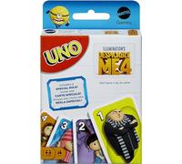 Mattel Games Uno Moi, moche et méchant 4 jeux de cartes pour enfants, adultes et famille avec deck inspiré du film