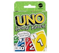 Mattel Games UNO Règles Maison Jeu pour soirée en Famille, soirée Jeux, Voyage, Camping et fête, HRL31