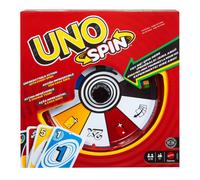 Mattel Games Uno Spin Card Game For Kid Adult & Family Nights Classic Play With Toy Spinner Nouveaux dfis et rgles Activit du jour de la pluie