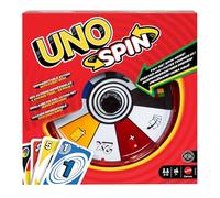 Mattel Jeu de cartes UNO Wizz avec roue, nouveaux défis et règles pour soirées en famille – JGR00