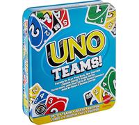 Mattel Games UNO Teams Jeu de Cartes, 7 ans et plus, 2-10 joueurs | Jeu en équipe avec règles spéciales pour enfants, ados, fêtes, groupes et familles, JDM40