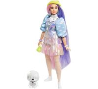 Barbie Extra Doll #2 in Shimmery Look with Pet Puppy
