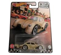 Mattel GRM11 Hot Wheels Premium Real Riders Boulevard Volkswagen Beetle Racer No.39 voiture de course, modèle de véhicule
