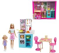 Mattel HBX03 - Kit pâtisserie des sœurs Barbie avec la poupée Barbie & la poupée Chelsea
