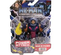 Mattel HDR51 He-Man and the Masters of the Universe Man-E-Faces avec 3 visages interchangeables avec boule de feu Figurine mobile à collectionner 15 cm