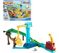 Hot Wheels Coffret Star Command de Buzz l’Éclair Hi-Tech Coffret piste de course avec véhicule Superstar Speeders inspiré de Toy Story 5 de Disney Pixar, JLH42