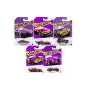 Mattel Hot Wheels Pearl & Chrome Collection 57ème anniversaire - Lot de 5 voitures moulées - Échelle 1/64