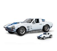 Mattel Coffret de construction Hot Wheels Elite Corvette Grand Sport 918 pièces Blanche