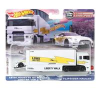 Mattel Hot Wheels Team Transport LB Silhouette GT Nissan 35GT-RR Ver.2 Flipside Blanc N°56