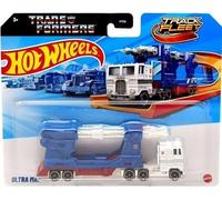 Mattel Hot Wheels Track Fleet, Ultra Magnus Robot Hauler, véhicule moulé sous pression à l'échelle 1:64, bleu