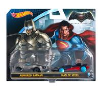 Mattel Hot Wheels Voiture Jouet Batman V Superman 2er Paquet Auto Héros Modèle