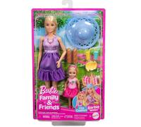 Mattel JBF43 Barbie Famille Et Amis, Set Avec Barbie Malibu Et Chelsea
