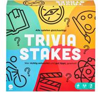 Trivia Stakes GYH87 Jeu de quizz avec tableaux effaçables à sec, disque tournant, marqueurs, cartes de questions et marques d'intervention, superbe cadeau pour tous les âgés de 12 ans et plus.