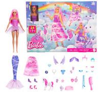 Barbie Calendrier de l’Avent Barbie, coffret avec une poupée et 24 accessoires surprises, dont une licorne et des animaux.La poupée se transforme en Sirène, Fée et bien plus encore,JFL66