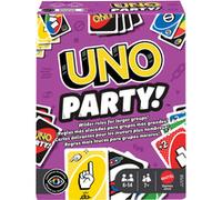 Mattel UNO Jeu de Cartes avec cartes et règles spéciales, pour les grands groupes, à jouer entre petits et grands et en famille, 6 à 14 joueurs, dès 7 ans, JJV58