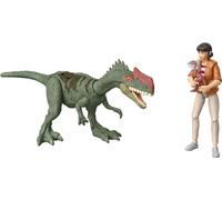 Mattel Jurassic World : Chaos Theory Storypack Pack de sauvetage pour figurines d'action humaine et dinosaure, 9,5 cm Yaz et monolophosaure et 2 accessoires