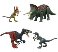 Mattel Jurassic World Coffret 4 Dinosaures de Base Siamosaurus, Instinct de Survie, avec code ADN scannable, Jouet Enfant, Dès 4 ans, HJJ85