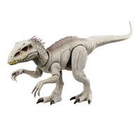 Mattel Jurassic World Figurine Dinosaure Indominus Rex 53 Cm, Gamme Combat Camouflage, Lumières Et Sons, Claquement Mâchoire Et Mouvement Cou, Jeu Numérique, Jouet Enfant, A Partir De 4 Ans, HNT64