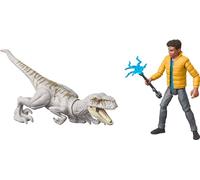 Mattel Jurassic World : Ensemble théorie du chaos avec 2 figurines d'action, pack rencontre avec échelle de 9,5 cm Darius et Atrociraptor Ghost Plus 2 accessoires