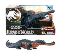 Mattel Jurassic World Figurine Articulée Dinosaure Gryposuchus Rugissement Féroce Avec Fonction Attaque, Jeu Connecté, Réalité Augmentée, Jouet Enfant, A Partir De 4 Ans, HTK71