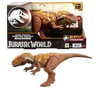Mattel Jurassic World Figurine Articulée Dinosaure Megalosaurus Rugissement Féroce Avec Fonction Attaque, Jeu Connecté, Réalité Augmentée, Jouet Enfant, A Partir De 4 Ans, HTK73