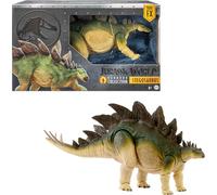 Mattel Jurassic World Figurine articulée Stégosaure de la Collection Hammond, grand dinosaure herbivore avec queue articulée par câble interne, JCH08