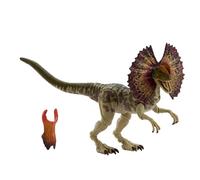 Mattel Jurassic World Figurine Dinosaure articulée Dilophosaurus Collection Hammond Design Haut de Gamme avec Yeux réalistes, articulations et tête supplémentaire, JKM93