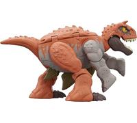 Mattel Jurassic World Figurines Dinausores Transformables Carnotaurus Et Stégosaure Transformation Féroce Double Danger 2-En-1, 8 À 28 Étapes, À Collectionner, Jouet Enfant, Dès 6 Ans, HLP07